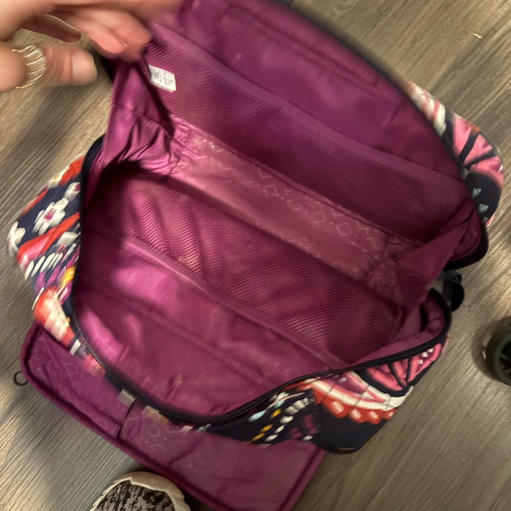 Vera Bradley Navy and Pink Paisley Cosmetic Bag - Picture 3 of 3